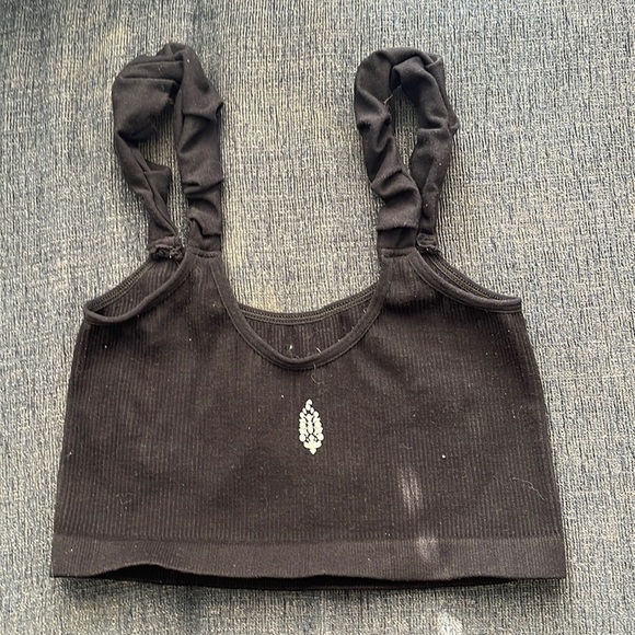 FREE PEOPLE MOVEMENT black xs/s crop top - Picture 1 of 2